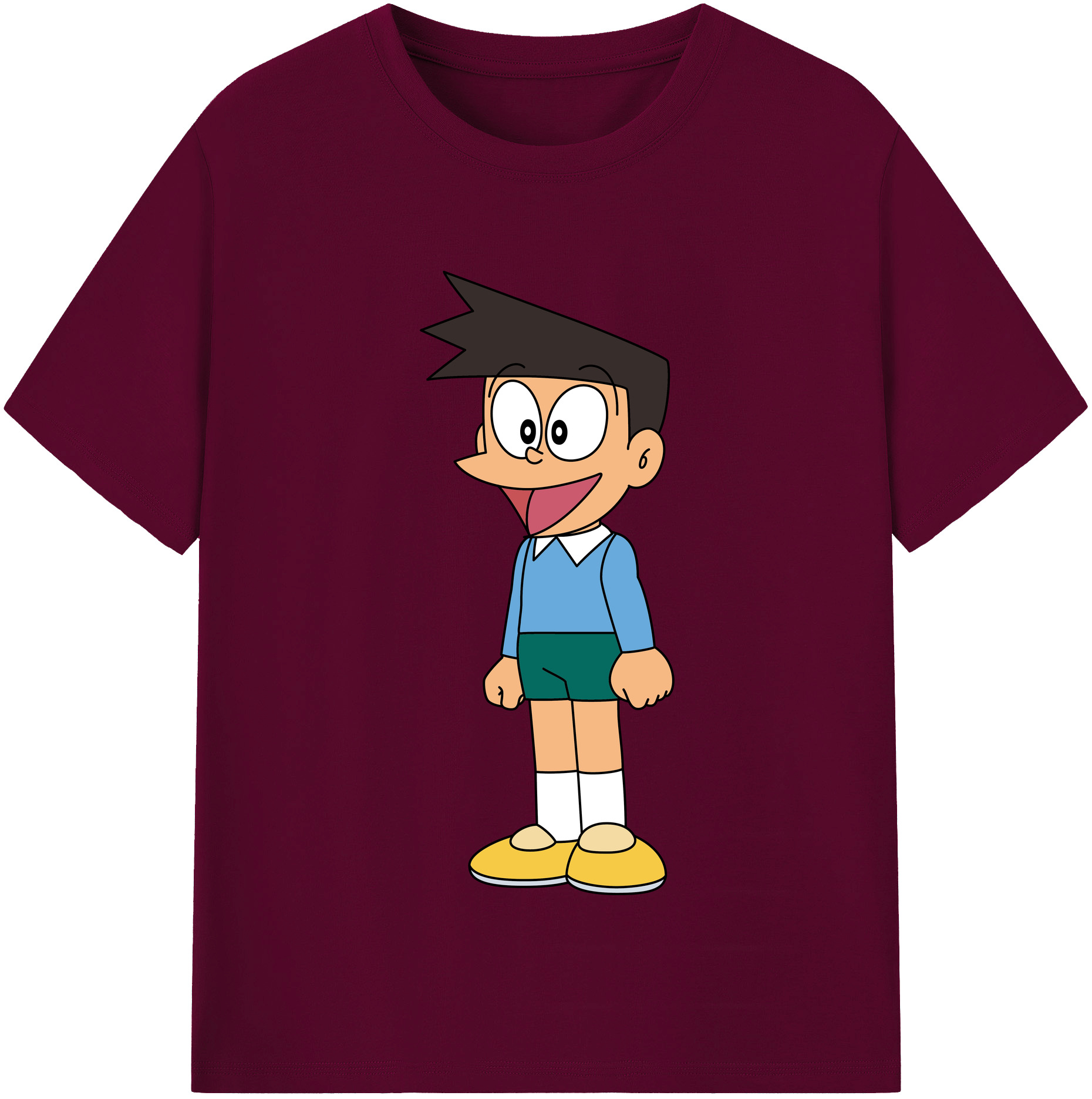 （画像用） ドラえもん 骨川 スネ夫 Doraemon Honekawa Suneo レディースカジュアルプリントTシャツ（綿100％）